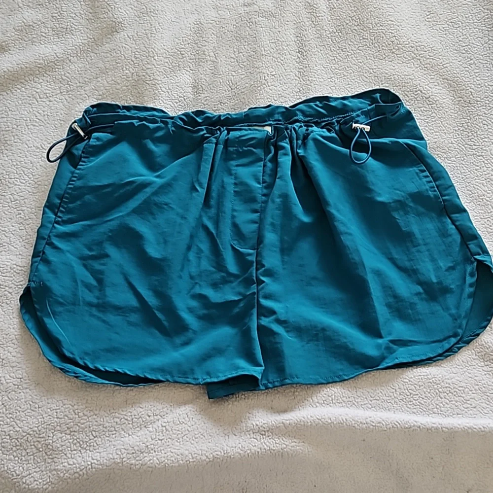 COPY - Happily Grey Teal Blue Shorts with elastic waist Size Medium NWT